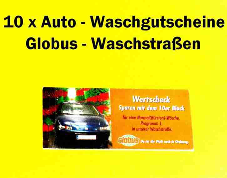 10 Autowaschen-Gutscheine Autopflege Autoreinigung Polierne Wachsen Aufbereiten