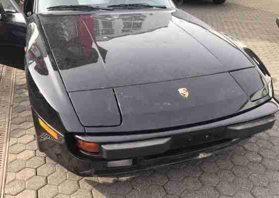 1987 PORSCHE 944 II Targa schwarz Klima Schiebedach Leder