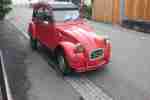 2 CV Citroen Ente mit Faltdach