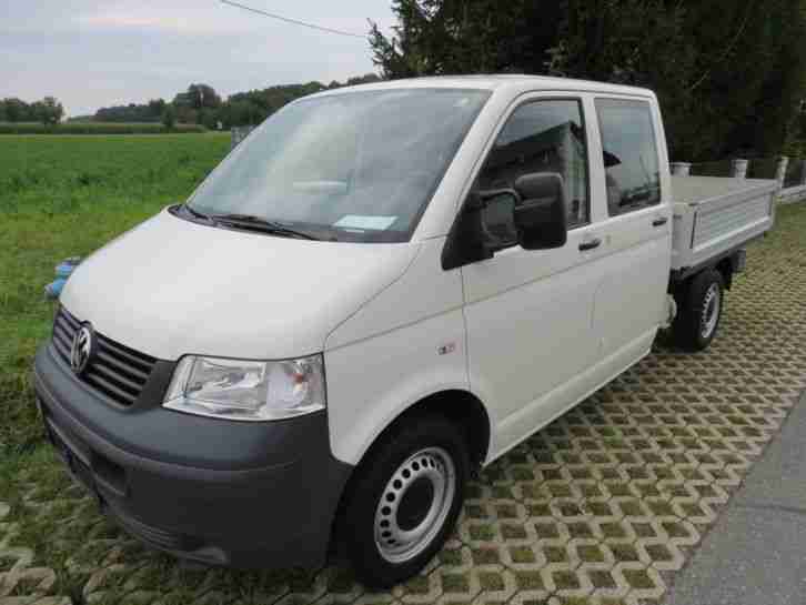 2009 VW T5 Doka Doppelkabine Pritsche TDI Klima Webasto