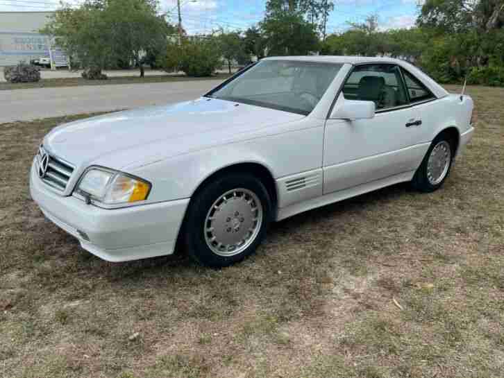 1992 MERCEDES BENZ R129 300SL HARDTOP CABRIO WEISS TAN