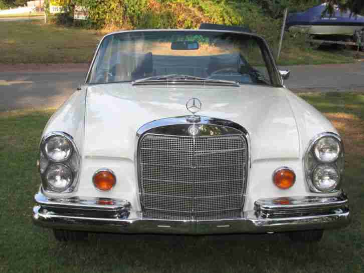 280 SE 1970 CABRIO WEISS LEDER BLAU W111 ORIGINALES