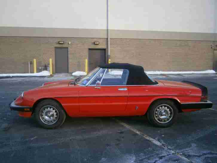 ALFA ROMEO SPIDER GRADUATE 1985 ROT WAR IM NOV.1984 30 JAHRE ALT
