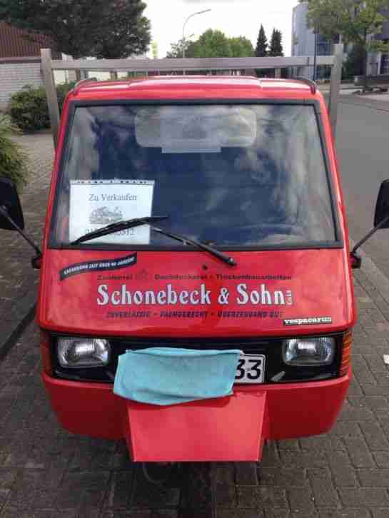 APE Piaggio Car Rot Diesel Selten Mit Kipperfunktion!! Wow