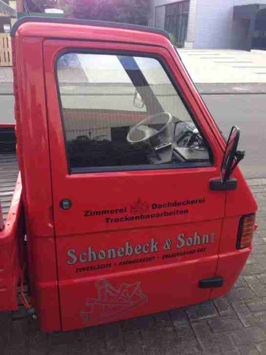 APE Piaggio Car Rot Diesel Selten Mit Kipperfunktion!! Wow
