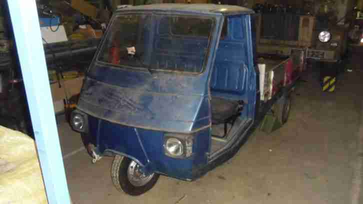 APE TM Vespa Car Kipper Oldtimer Restaurationsobjekt Scheunenfund P2 Transporter