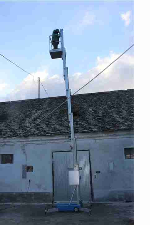 ARBEITSBÜHNE MINI MOBIL 13,2 meter HEBEBÜHNE LIFT HUBARBEITSBÜHNE PERSONENLIFT