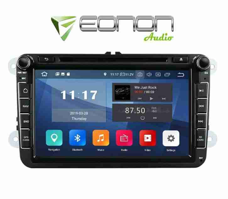 AUTORADIO Eonon GA9153A Android 8.0 per VOLKSWAGEN SEAT SKODA 8 HD 4GB RAM 32GB