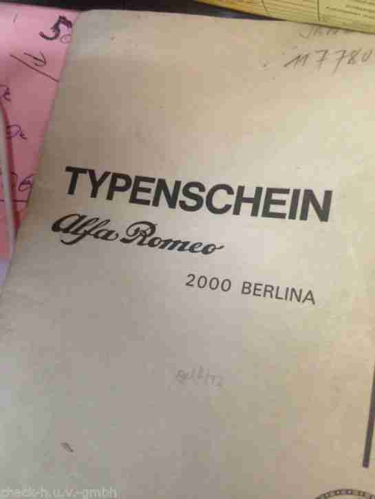 Alfa Romeo Oldtimer Berlina 2000 LEDER 130PS! Oldtimer