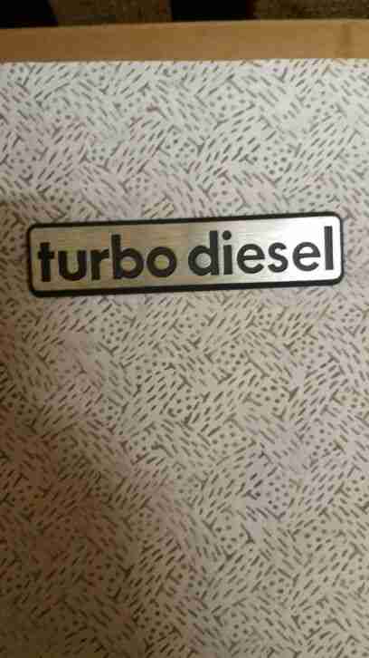 turbo diesel Schriftzug