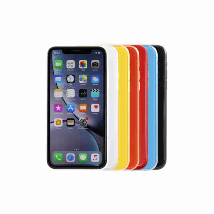 Apple iPhone XR 64GB Schwarz Weiß Rot Koralle Blau Gelb soweit vorrätig
