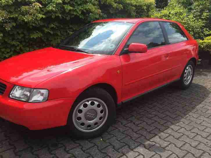 Audi A3, 1.6 Ambiente, EZ 12/97, 78.000 KM, rot, ideales Anfängerauto