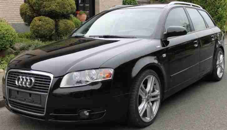 Audi A4 B7 8E Schwarz 2.0 TDI DPF Schwarz Avant Gepflegt 8fach bereift HU-01/17