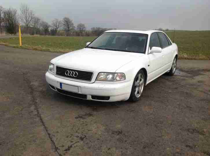 Audi A8 4D D2 Facelift 3.7 V8 Quattro in Ibisweiß Leder DVD Solardach Xenon AHK