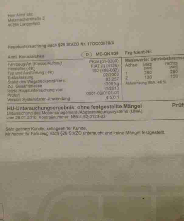 Auto Fiat stilo 1,6 16v mit nur 97t km