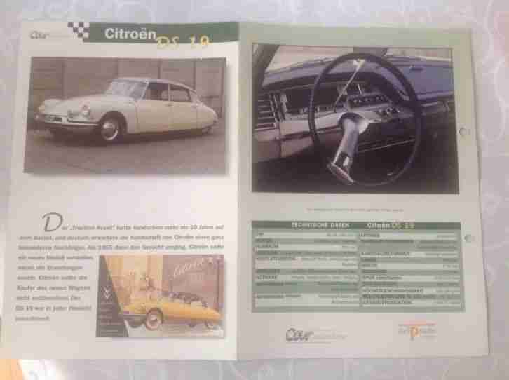 Autoprospekt Citroën DS19 von Car Collection