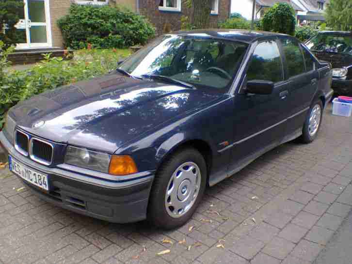 BMW 316i von 11 1995 EURO2 Anfängerauto TÜV 1 JAHR blau Schalter GUT !!