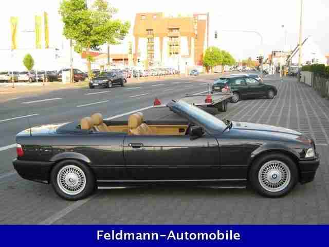 BMW 325i Cabrio schwarz Leder beige Automatik Klima