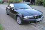 E 46 Cabrio 323 i schwarz schwarz mit Navi etc. !!