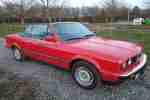 E30 325i Cabrio Zinnoberrot 1989 Oldtimer Rostfrei