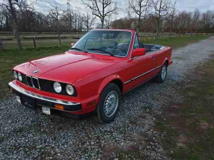 BMW E30 325i Cabrio Zinnoberrot 1989 Oldtimer Rostfrei Original Voll TÜV