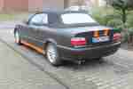 E36 Cabrio 318i Schwarz matt Alufelgen Tuning Bj96