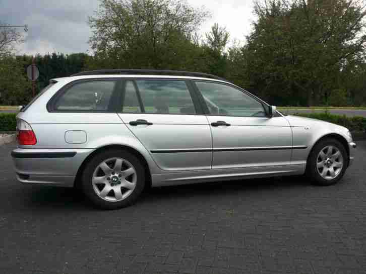 BMW E46 Kombi 320TD EZ 7.2003 silber, AHK abnehmbar, Klima, Sitzheizung ab 1€