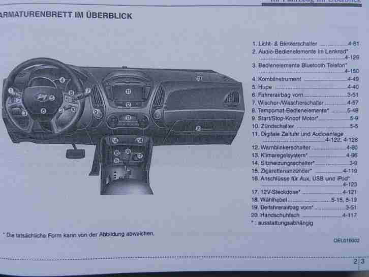 Betriebsanleitung Hyundai Ix 35 2010