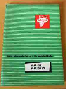 Betriebsanleitung und Ersatzteilliste AP 51D