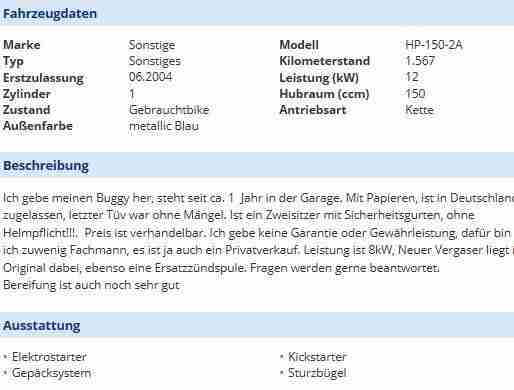 Buggy auch Strand