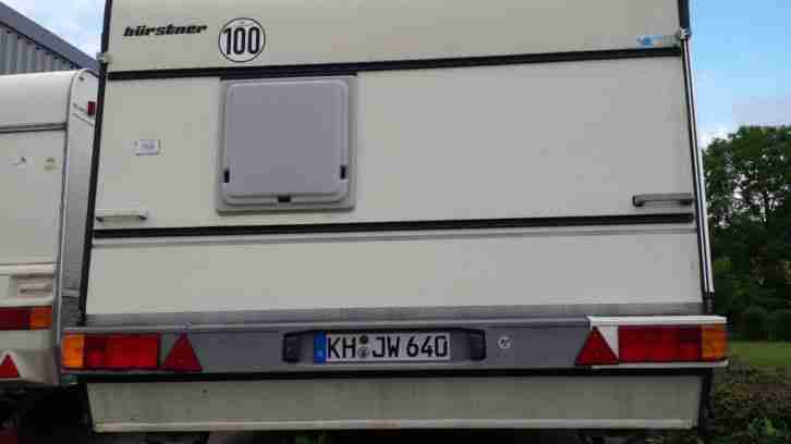 Bürstner City 590, 2/3 Etagenbetten, Mittelsitzgruppe, Festbett, Vorzelt