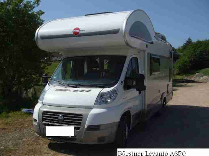 Bürstner Levanto A650 6 Schlafpl. Klima Zahnriemen neu Topzustand