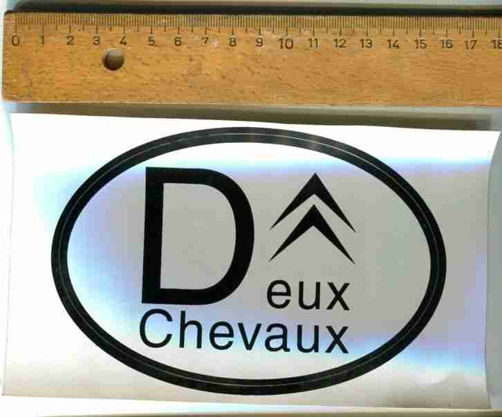 Citroen 2 CV D-Schild Deux Chevaux Nationalitätenkennzeichen