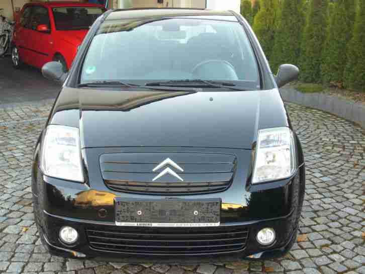 Citroen C2 VTR1.1 schwarz 60 PS Bauj.2006 Klima 158000km 1.Hand Scheckheft!!!