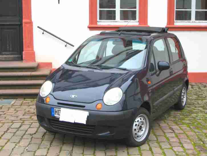 Daewoo Matiz, 796 ccm, 80500 km, elektr. Faltdach, dunkelblau