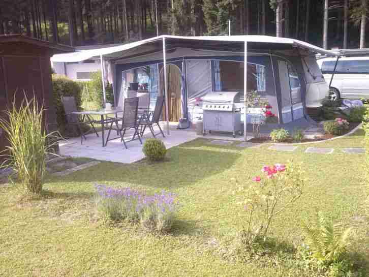 Dauerstellplatz Dauercamping Wohnwagen m.Vorzelt in Oberösterreich Aschach/Donau