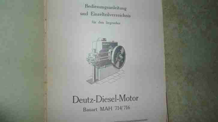 Deutz Standmotor BTA ETL Typ MAH 714 716 orginal s.gut
