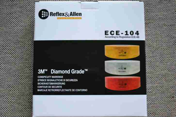 Diamond Grade ECE 104 Sicherheitsmarkierung 50mtr. LKW