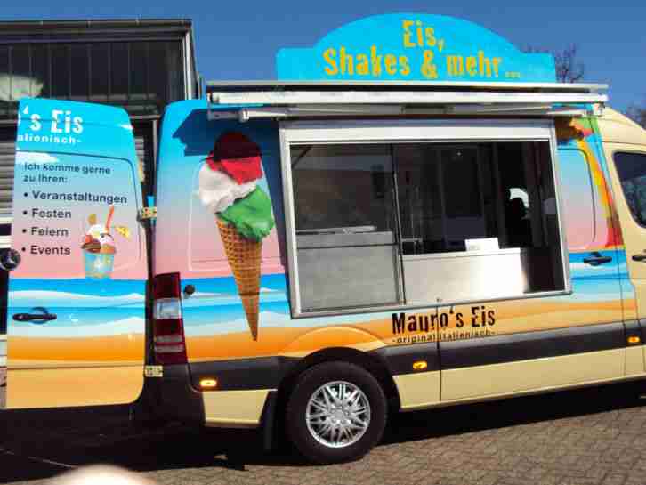 Eisauto, Eiswagen, Eisbus, Verkaufsstand, Verkaufsfahrzeug, Fischwagen, Imbisswagen