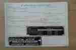 Ente 2CV Brief Typenschild Papiere