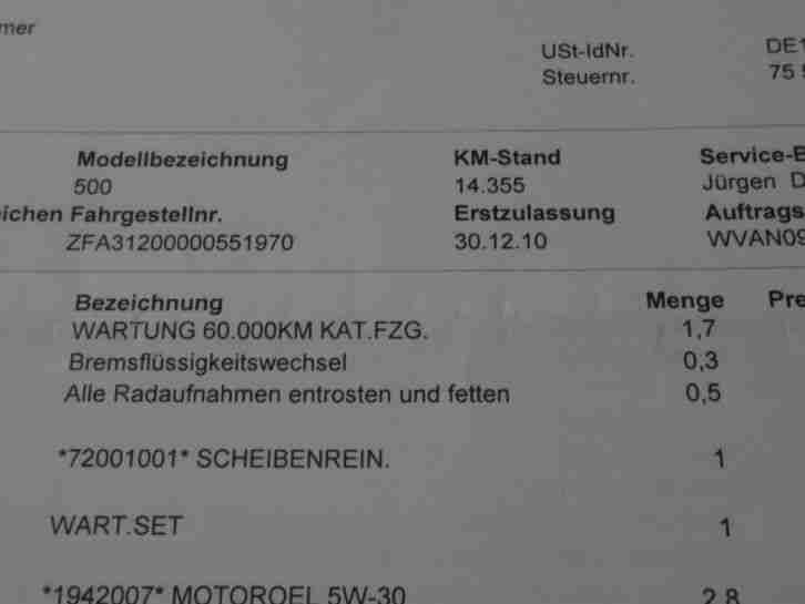 FIAT 500 1.4 16 V SPORT (101 PS )