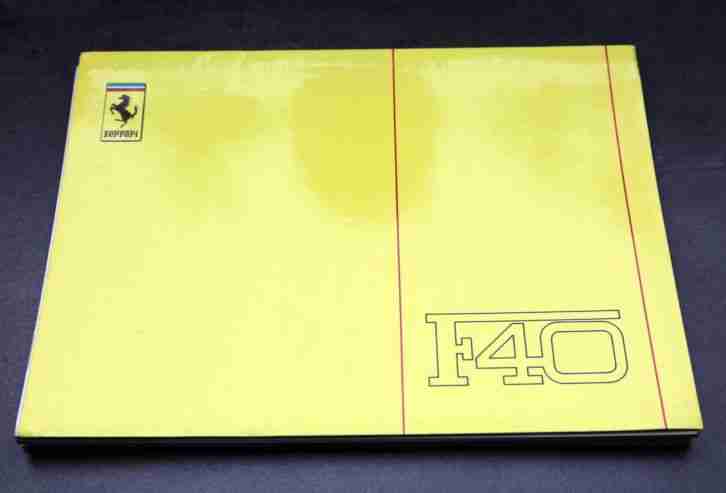 F40 Technisches Handbuch, Technical Manual,