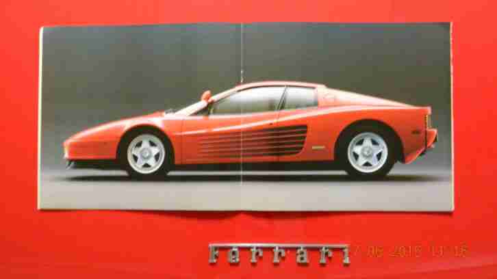 Ferrari Testarossa Katalog 1984 Signiert von Enzo Ferrari