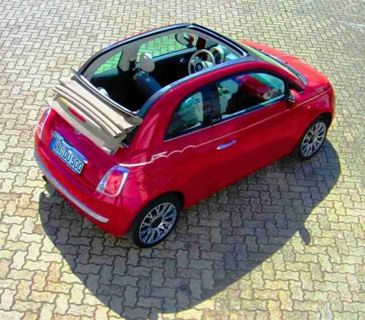 Fiat 500 Cabrio 1, 4 Liter 101 PS top Zustand & sehr viele Extras, unfallfrei !!