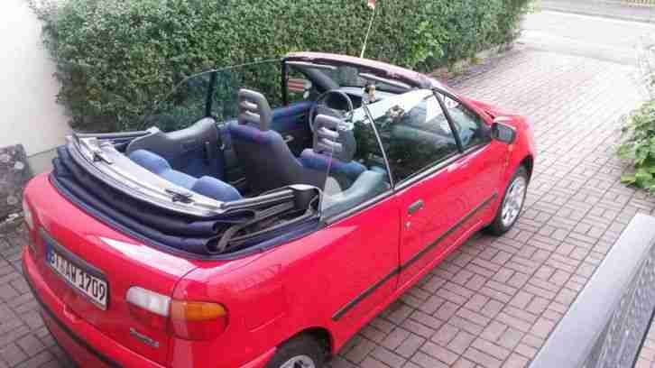 Fiat Punto Cabrio rot mit blauem Verdeck Selten!!