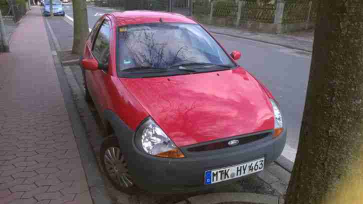 Ford KA Rot EZ 03.2002 Fahrzeug fährt Tüv 04/15 Beule rechts Benziner