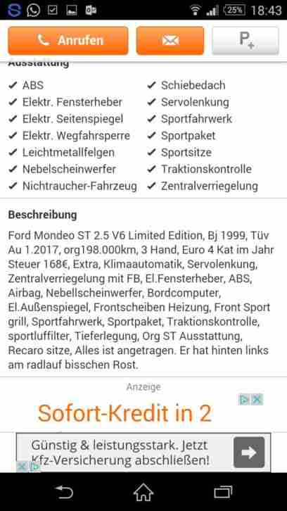 Ford Mondeo V6 ST200----- Schönes seltenes Modell--- Schnäppchen --TÜV 2017--