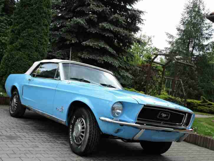 Ford Mustang Cabrio 1968 Oldtimer Seltenheit Columbine Blue