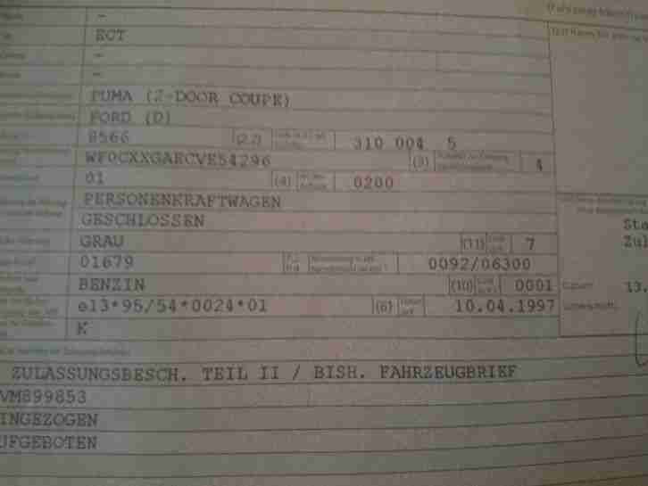 Ford Puma 1,7 Sportcoupe mit Eibach Fahrwerk