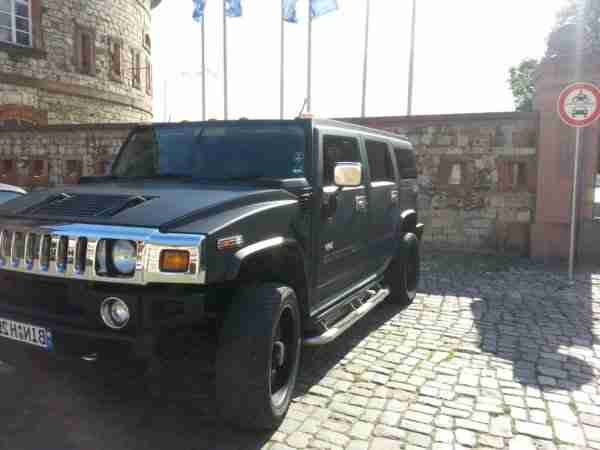 HUMMER H2 TOP 22 Zoll Leder Schwarz-Matt Sidepipes LAUT BOSE KAMERA